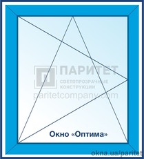 Одностворчатое поворотно откидное окно 